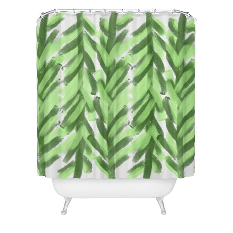 Allyson Johnson Greenery Forest Shower Curtain
