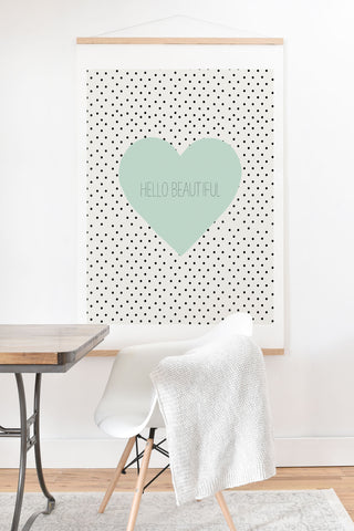 Allyson Johnson Hello Beautiful Heart Art Print And Hanger