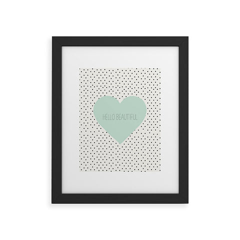 Allyson Johnson Hello Beautiful Heart Framed Art Print