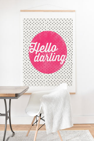 Allyson Johnson Hello Darling Dots Art Print And Hanger