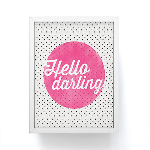 Allyson Johnson Hello Darling Dots Framed Mini Art Print