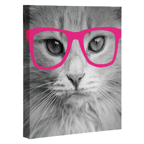 Allyson Johnson Hippest Cat Pink Art Canvas