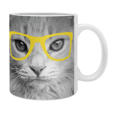 Allyson Johnson Hippest Cat Yellow Coffee Mug