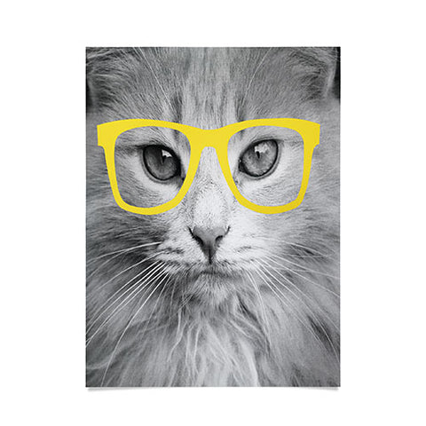 Allyson Johnson Hippest Cat Yellow Poster