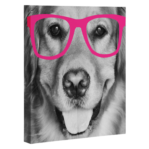 Allyson Johnson Hippest dog pink Art Canvas