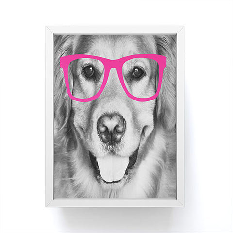 Allyson Johnson Hippest dog pink Framed Mini Art Print