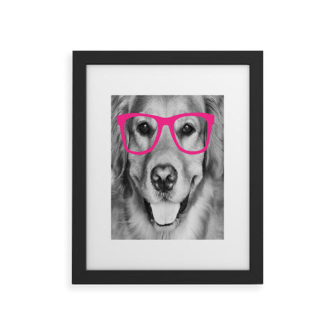 Allyson Johnson Hippest dog pink Framed Art Print