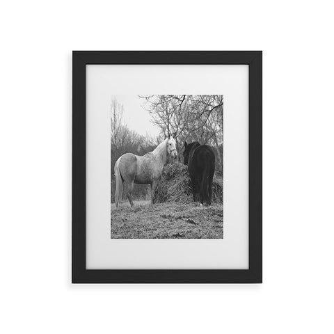 Allyson Johnson Horses Grazing Framed Art Print