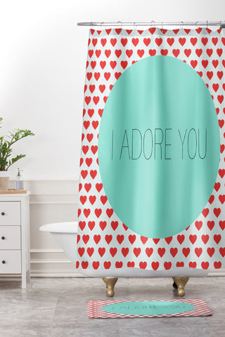 Allyson Johnson I Adore You Shower Curtain And Mat