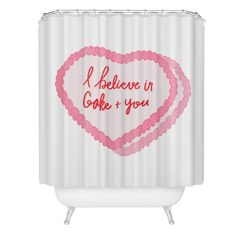 Allyson Johnson I believe in cake and you Shower Curtain