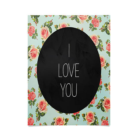 Allyson Johnson I Love You Floral Poster