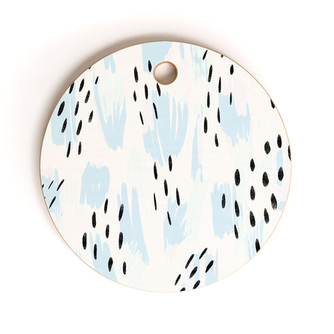 Allyson Johnson Lacey Bold Abstract Cutting Board Round