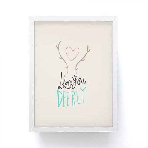 Allyson Johnson Love you deerly Framed Mini Art Print