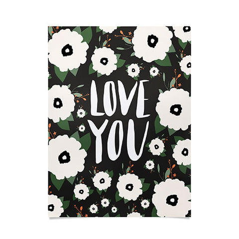 Allyson Johnson Love you floral Poster