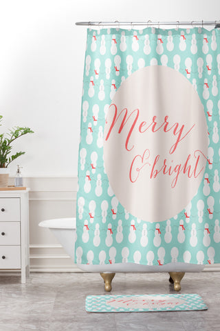 Allyson Johnson Merry And Bright Shower Curtain And Mat