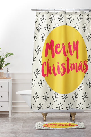 Allyson Johnson Merry Christmas Shower Curtain And Mat
