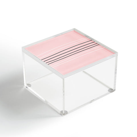 Allyson Johnson Minimal Pink lines Acrylic Box