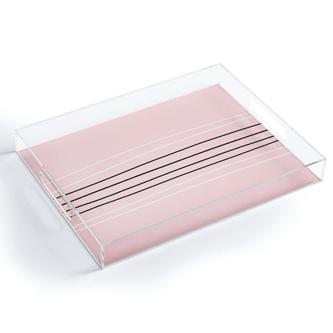 Allyson Johnson Minimal Pink lines Acrylic Tray