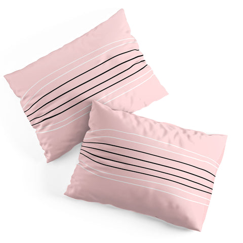 Allyson Johnson Minimal Pink lines Pillow Shams