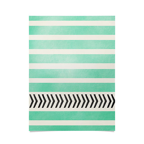 Allyson Johnson Mint Stripes And Arrows Poster