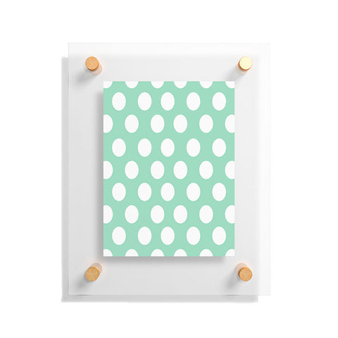 Allyson Johnson Mintiest Polka Dots Floating Acrylic Print