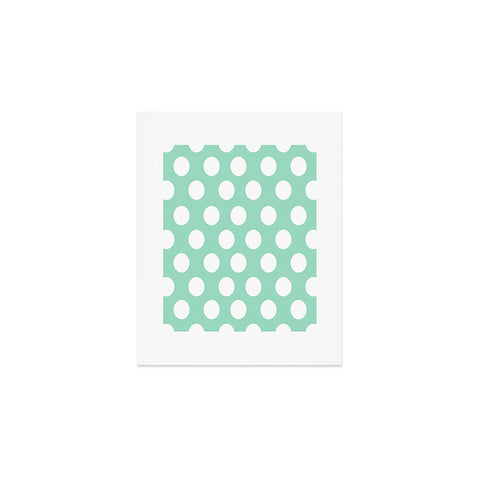 Allyson Johnson Mintiest Polka Dots Art Print