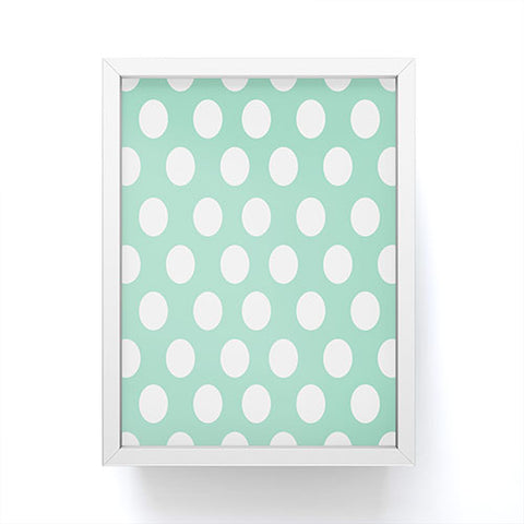 Allyson Johnson Mintiest Polka Dots Framed Mini Art Print