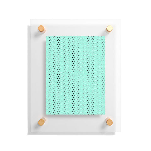Allyson Johnson Minty Blue Polka Dots Floating Acrylic Print