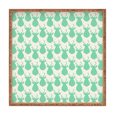 Allyson Johnson Minty Deer Square Tray
