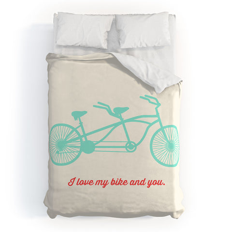 Allyson Johnson My Bike And You Duvet Cover