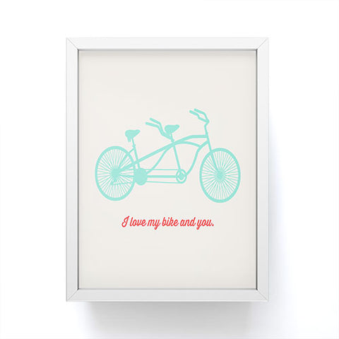 Allyson Johnson My Bike And You Framed Mini Art Print