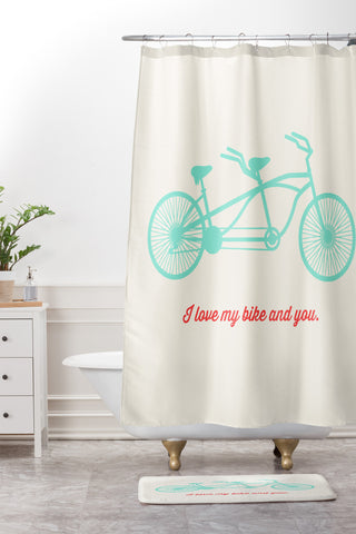 Allyson Johnson My Bike And You Shower Curtain And Mat