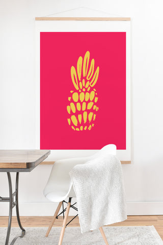 Allyson Johnson Neon Pineapple Art Print And Hanger