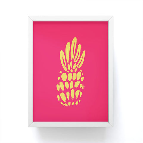 Allyson Johnson Neon Pineapple Framed Mini Art Print
