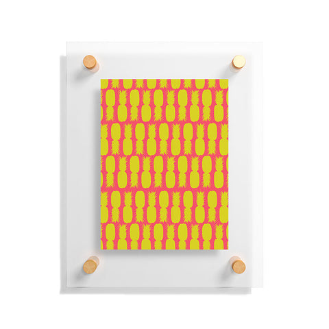 Allyson Johnson Neon Pineapples Floating Acrylic Print
