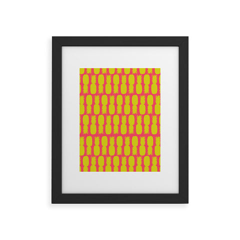 Allyson Johnson Neon Pineapples Framed Art Print