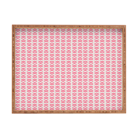 Allyson Johnson Neon Pink Rectangular Tray