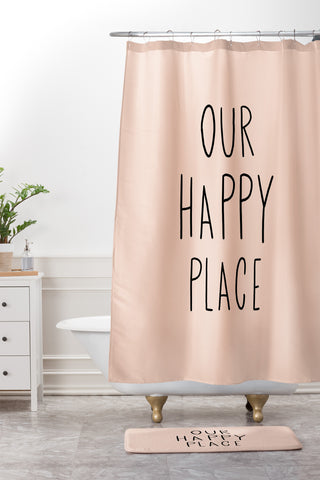 Allyson Johnson Our happy place Shower Curtain And Mat