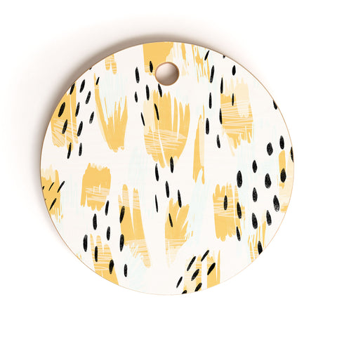 Allyson Johnson Paige Bold Abstract Cutting Board Round