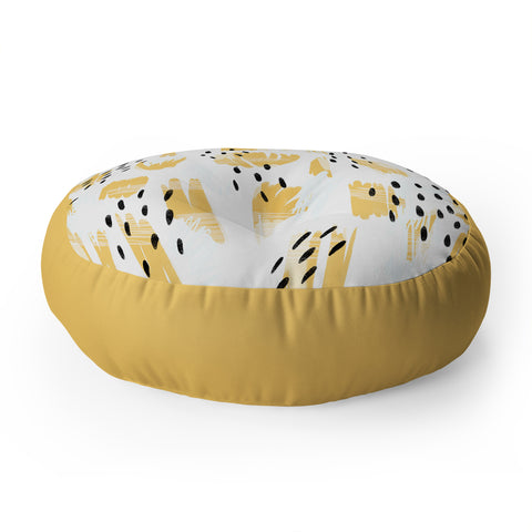 Allyson Johnson Paige Bold Abstract Floor Pillow Round