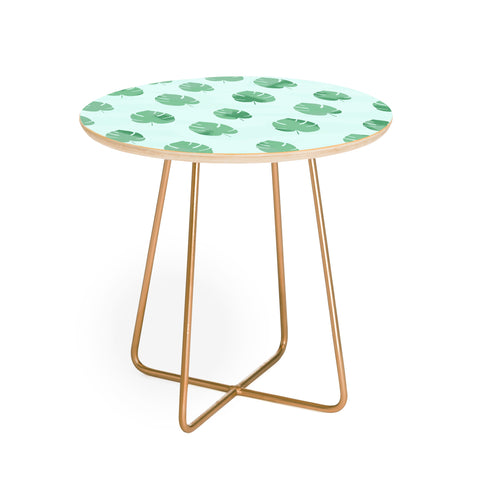Allyson Johnson Palm Spring Leaves Round Side Table