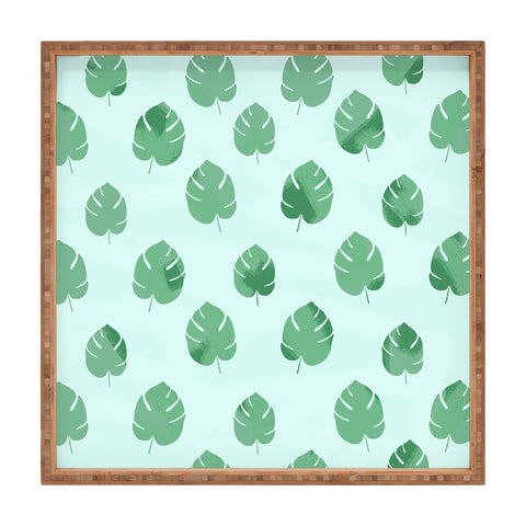 Allyson Johnson Palm Spring Leaves Square Tray