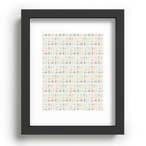 Allyson Johnson Peachy Arrows Pattern Recessed Framing Rectangle