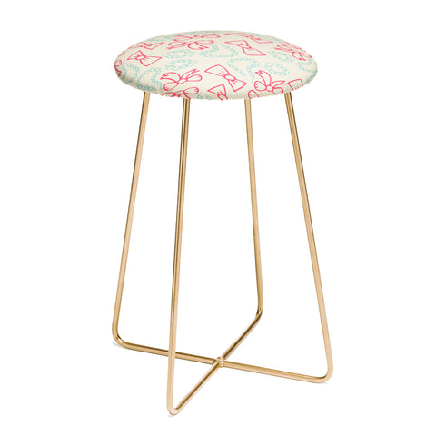 Allyson Johnson Pearls And Bows Counter Stool