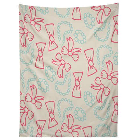 Allyson Johnson Pearls And Bows Tapestry