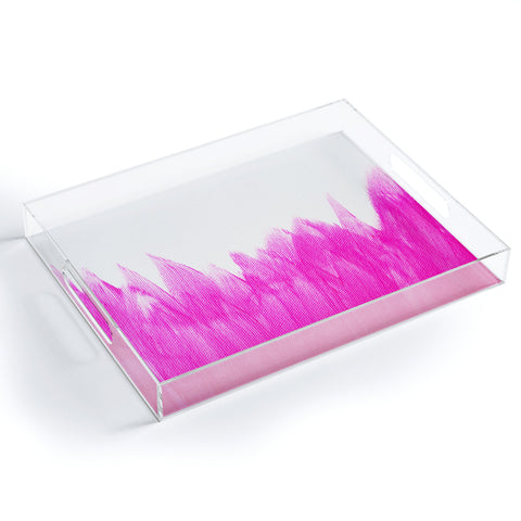 Allyson Johnson Pink Brushed Acrylic Tray