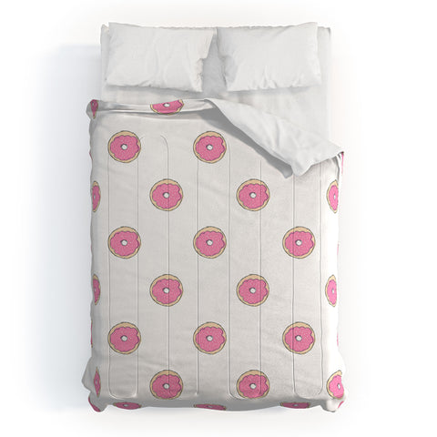 Allyson Johnson Pink donuts Comforter
