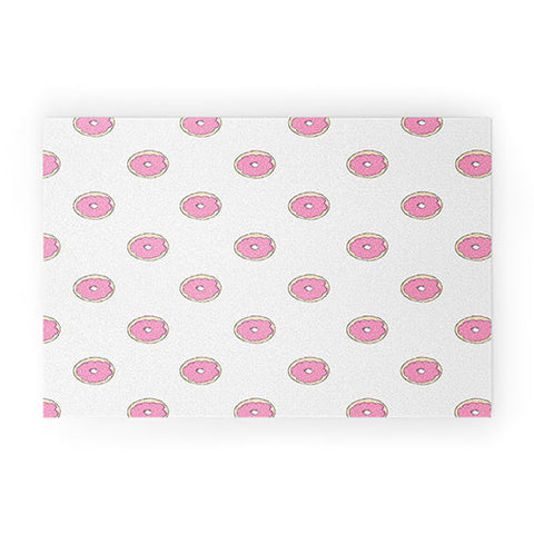 Allyson Johnson Pink donuts Welcome Mat