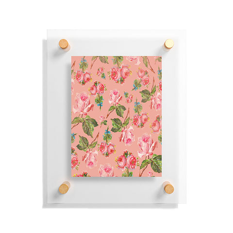 Allyson Johnson Pink Floral Floating Acrylic Print