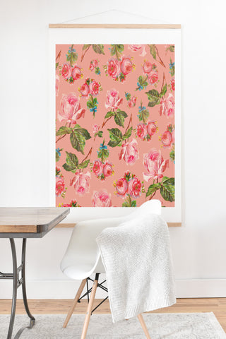 Allyson Johnson Pink Floral Art Print And Hanger